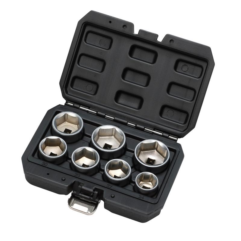 Draper Oil Filter Socket Set, 3/8" Sq. Dr. (7 Piece) DRA-02747
