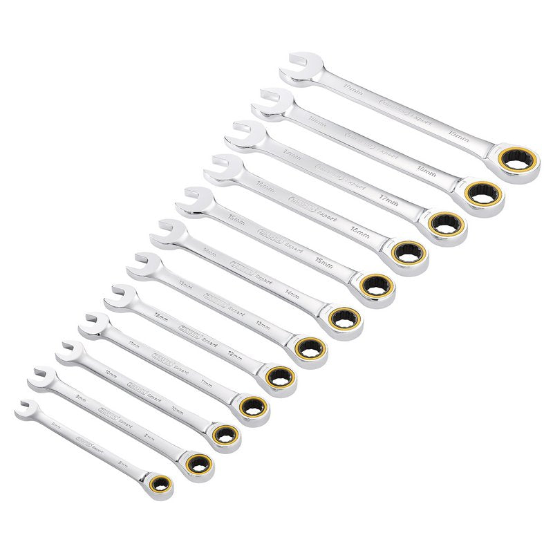 Draper Expert HI-TORQ Metric Ratchet Combination Spanner Set (12 Piece) DRA-03897