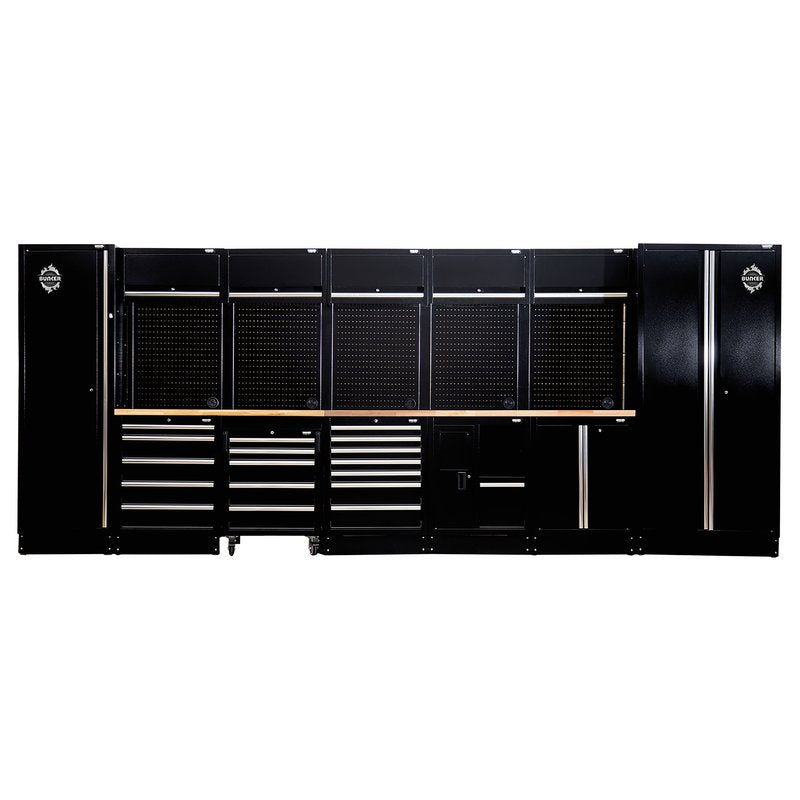 Draper BUNKER 25 Piece Modular Storage Combo with Hardwood Worktop, 4915mm DRA-04390