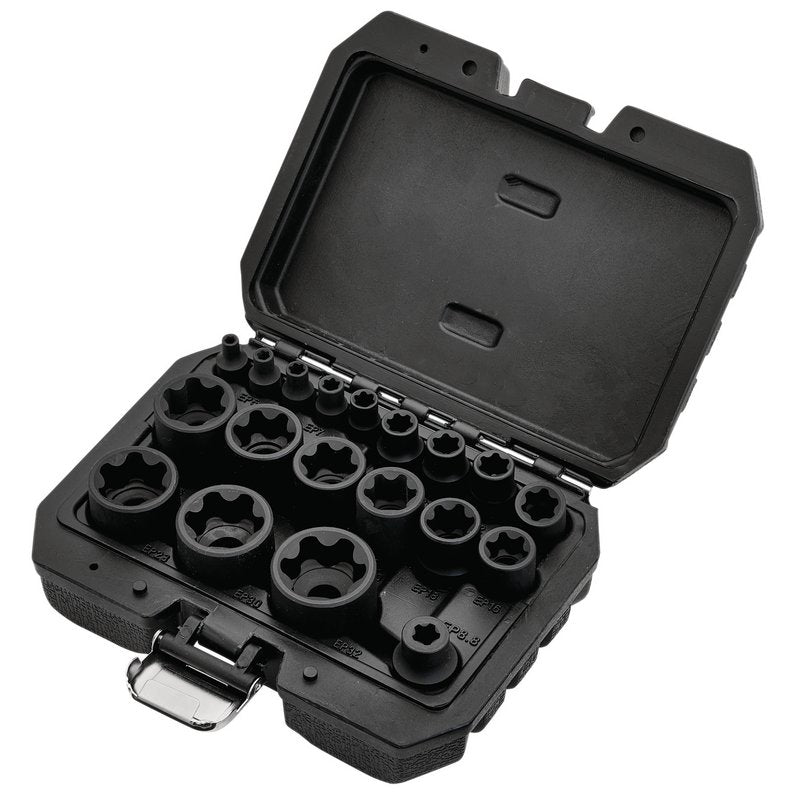 Draper External Torx Plus Socket Set, 1/4", 3/8", 1/2" Sq. Dr. (19 Piece) DRA-07128