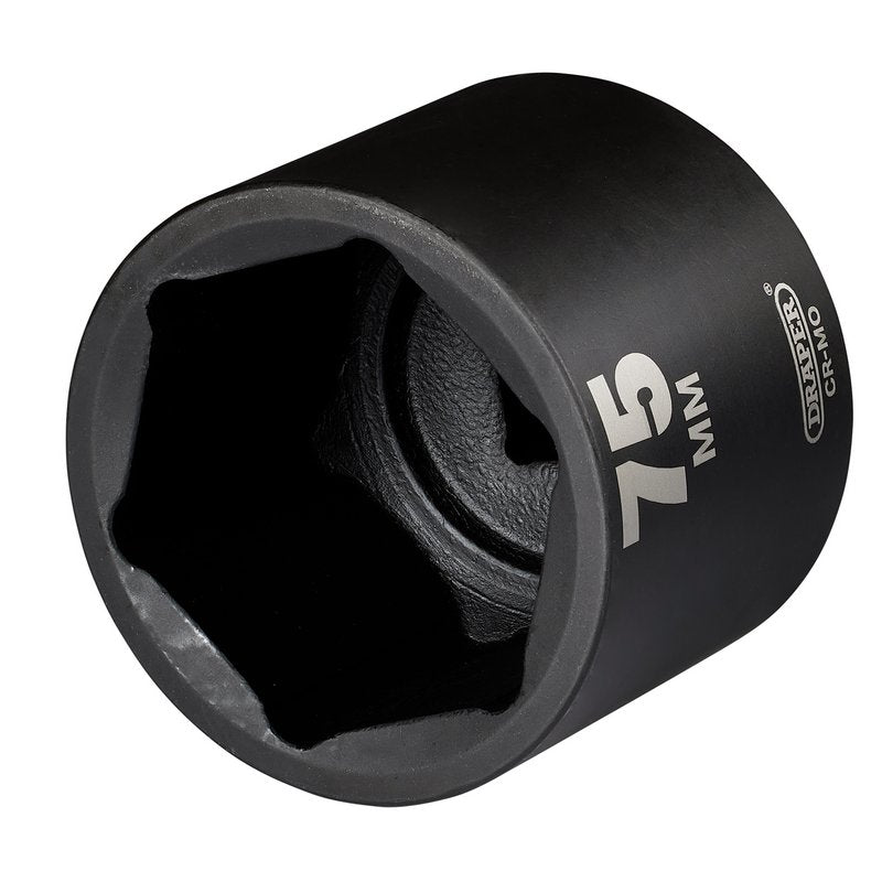 Draper HI-TORQ Deep Impact Socket, 1" Sq. Dr., 75mm DRA-08516