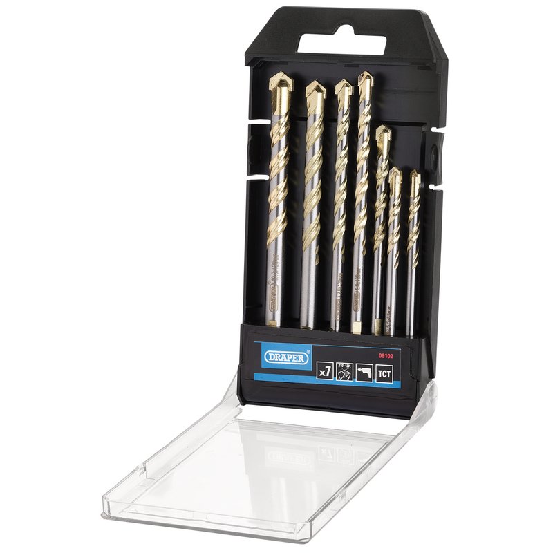 Draper Multi Construction TCT Drill Bit Set (7 Piece) DRA-09102