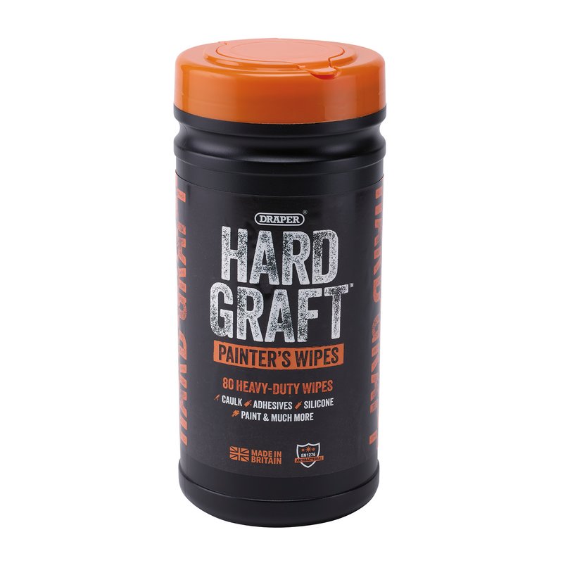 Draper Hard Graft Painters Wipes (Tub of 80) DRA-12439