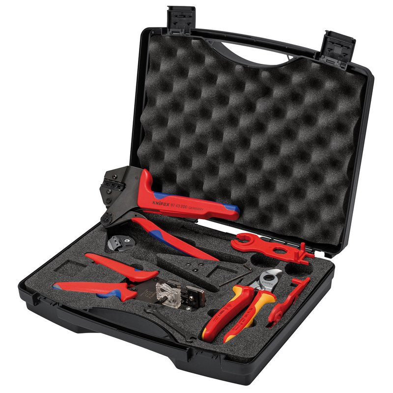 KNIPEX 97 91 04 V02 Tool Case for Solar Cable Connectors MC4, 10mm Capacity, 7 Parts DRA-13169