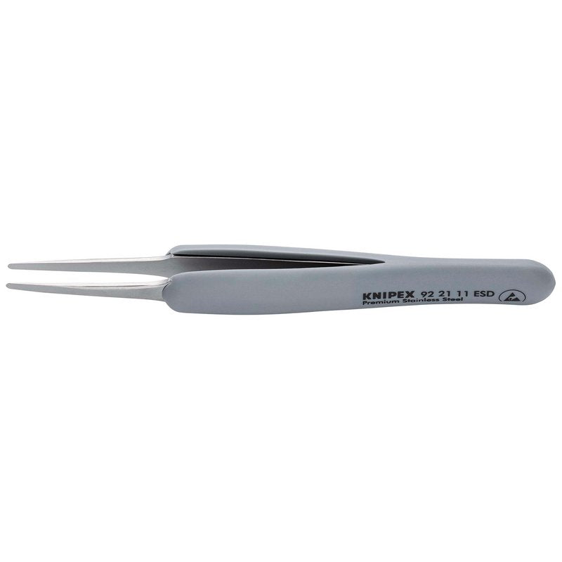 KNIPEX 92 21 11 ESD Precision Tweezers with rubber handles ESD, 123mm DRA-13195