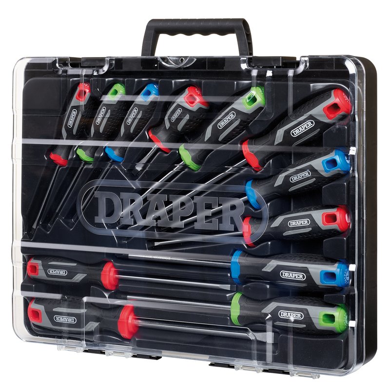 Draper Soft Grip Screwdriver Set (12 Piece) DRA-13436