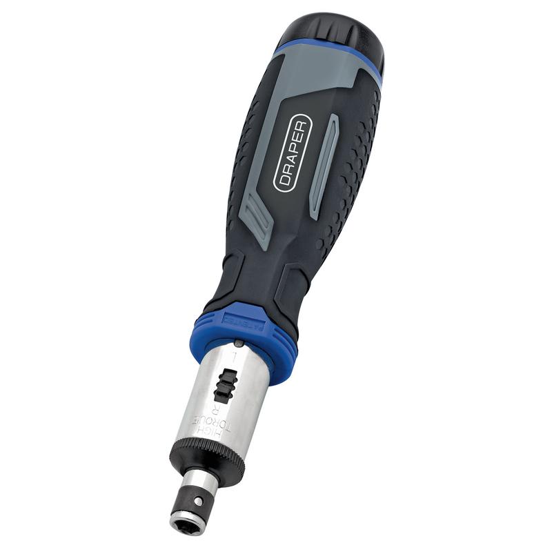 Draper Soft Grip Ratchet Screwdriver and Bit Set, 1/4" (13 Piece) DRA-13440