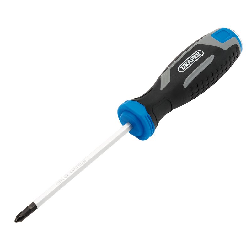 Draper Pound Thru Phillips Soft Grip Screwdriver, PH1 x 100mm DRA-13443