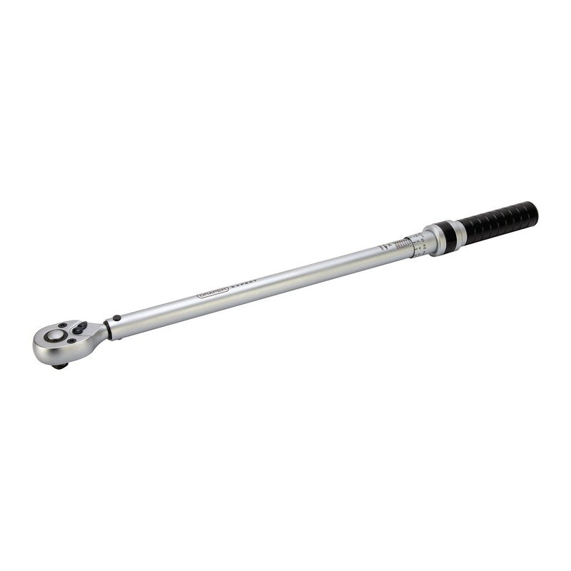 Draper Expert Ratchet Torque Wrench, 1/2" Sq. Dr., 60-340Nm