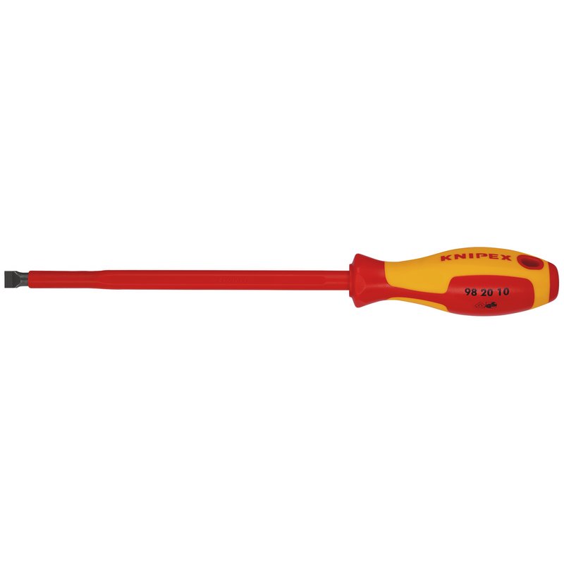 KNIPEX 98 20 10 VDE Insulated Slotted Screwdriver, 10.0 x 200mm DRA-18798
