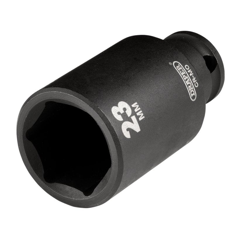 Draper HI-TORQ Metric Deep Impact Socket, 3/8" Sq. Dr., 23mm DRA-20181