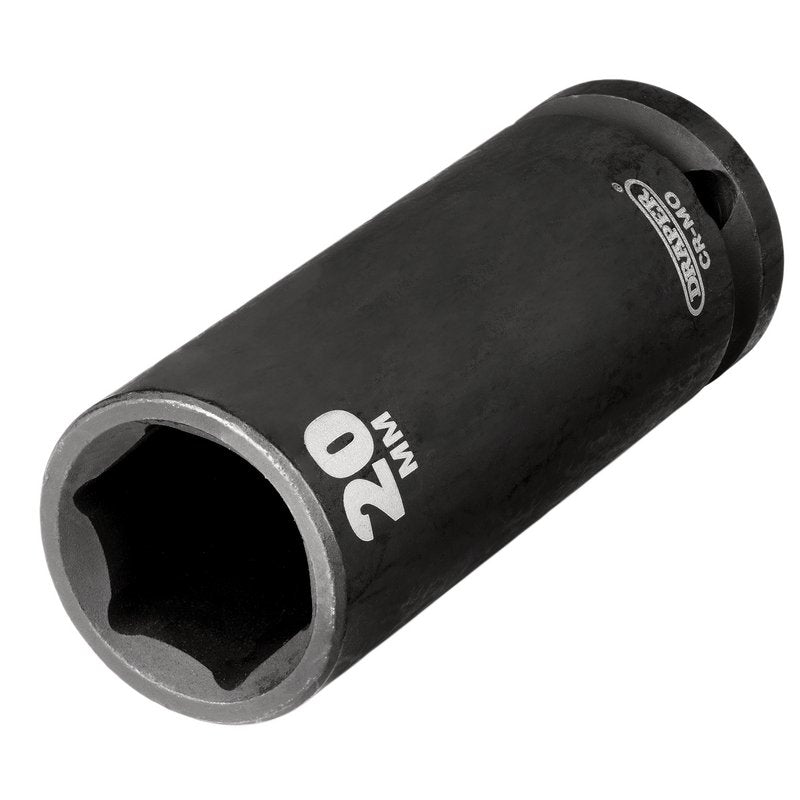 Draper Hi-TORQ Deep Impact Socket, 1/2" Sq. Dr., 20mm DRA-20191