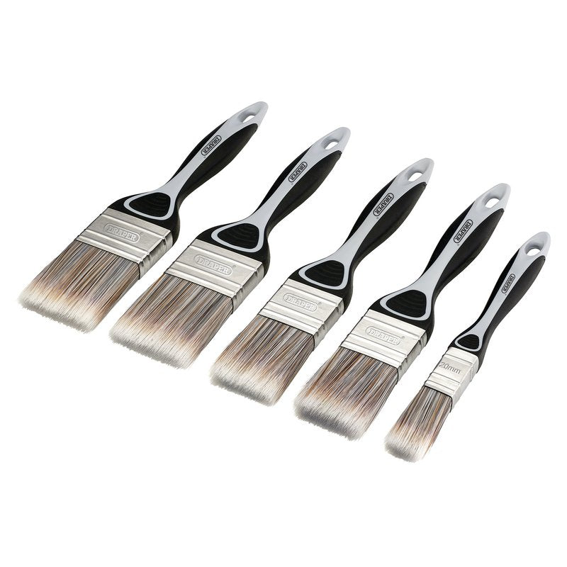 Draper Soft Grip Flat Paint Brush Set (5 Piece) DRA-20618