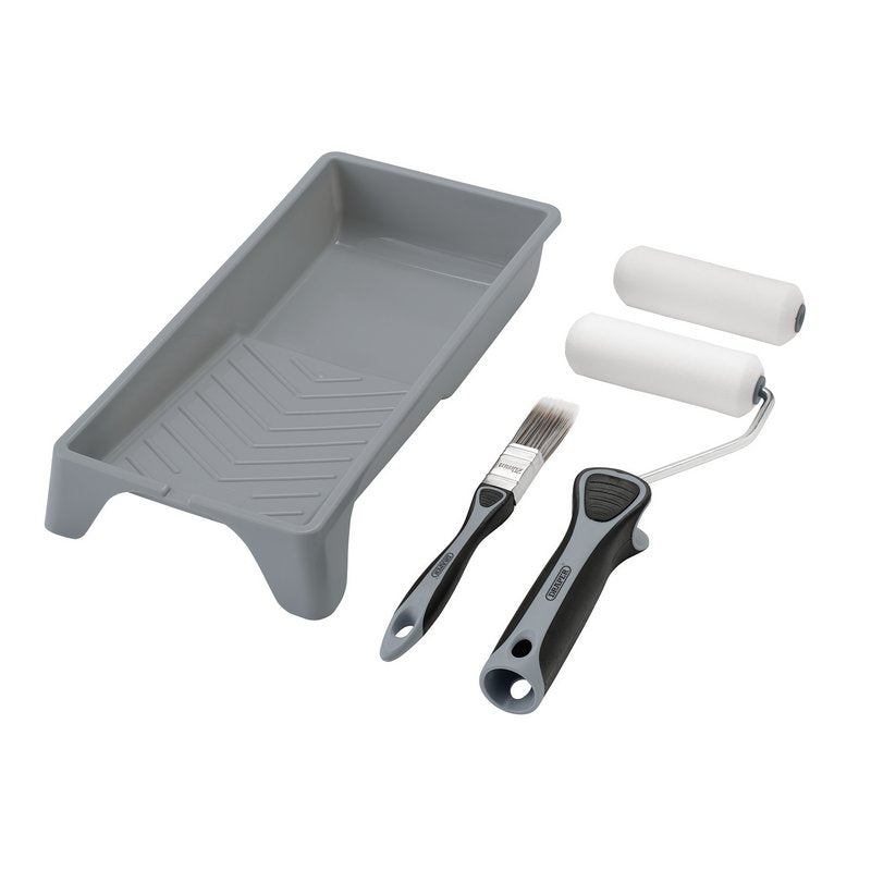 Draper High-Density Foam Paint Roller and Brush Set with Soft Grip (5 Piece) DRA-20797