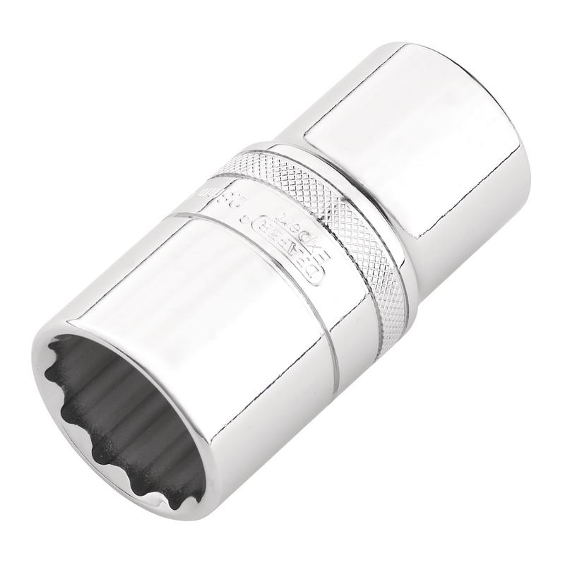 Draper Expert HI-TORQ 12-Point Metric Deep Socket, 1/2" Sq. Dr., 28mm