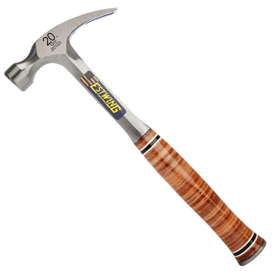 Estwing E20S Straight Claw Hammer with Leather Grip, 20oz/560g DRA-23514