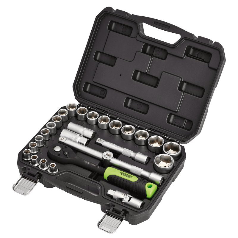 Draper HI-TORQ Metric Socket Set, 1/2" Sq. Dr. (27 Piece) DRA-24234
