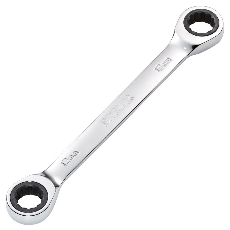Draper HI-TORQ Metric Double Ratchet Ring Spanner, 12 x 13mm DRA-27737