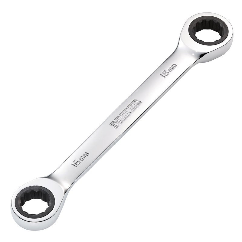 Draper HI-TORQ Metric Double Ratchet Ring Spanner, 16 x 18mm DRA-27739