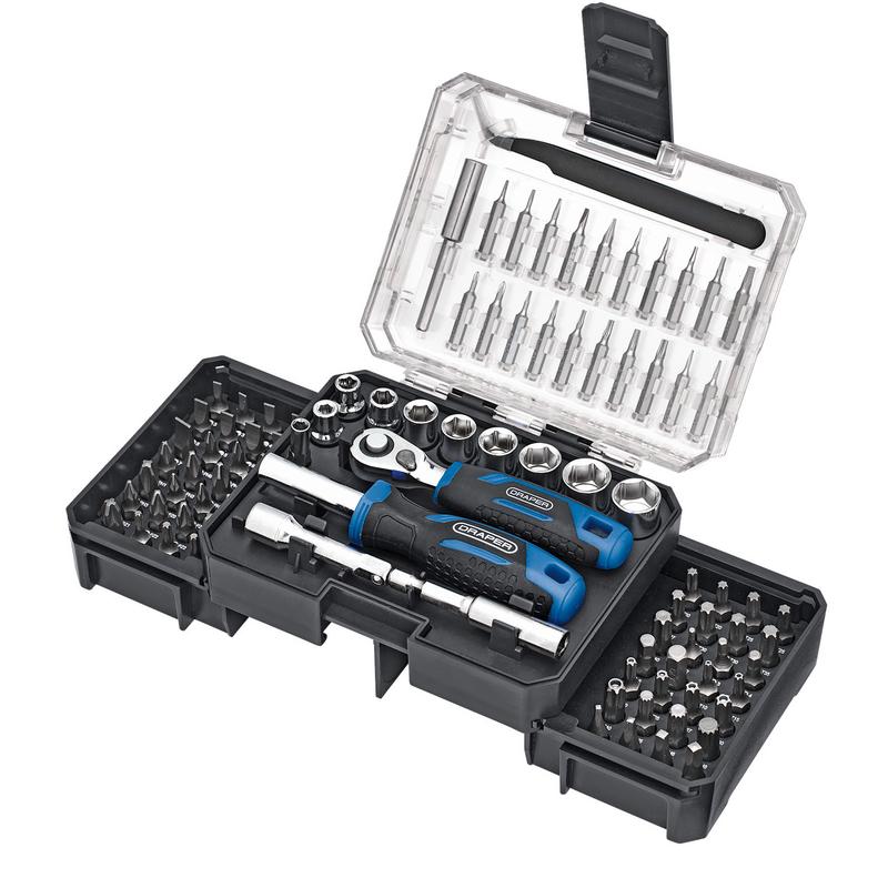 Draper Ratchet and Screwdriver Bit Set (92 Piece) DRA-27785