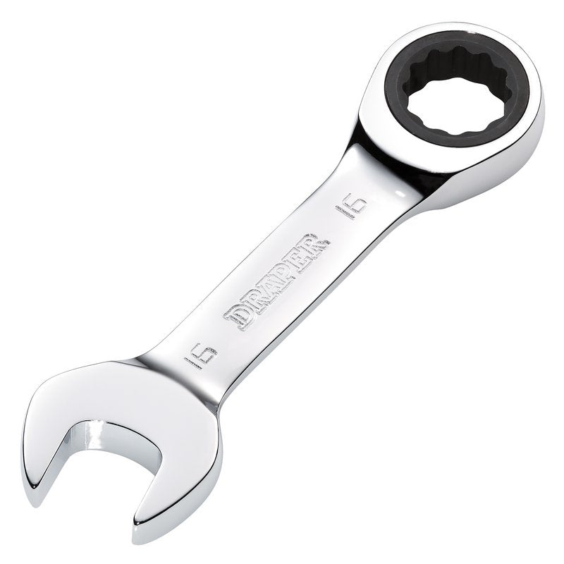 Draper HI-TORQ Metric Stubby Ratchet Combination Spanner, 16mm DRA-27911