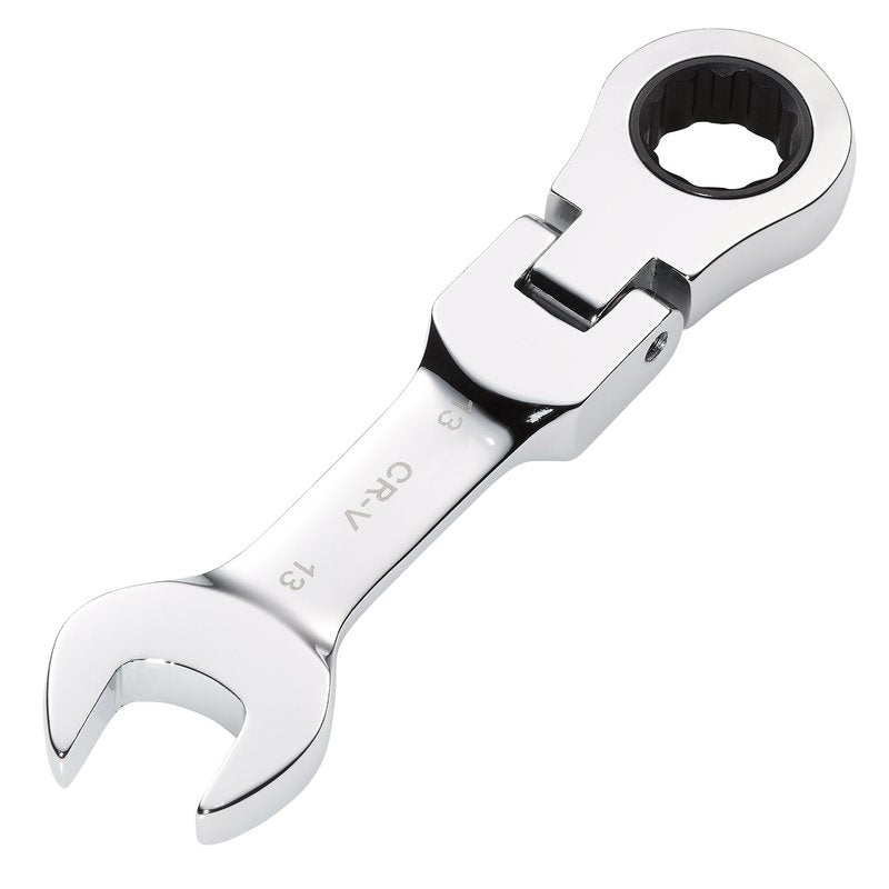 Draper HI-TORQ Metric Stubby Flexible Head Ratchet Combination Spanner, 13mm DRA-27969