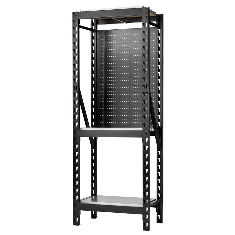 Draper BUNKER 17 Piece Modular 3 Tier Racking with Stainless Steel Shelving and Pegboards, 750mm DRA-27971