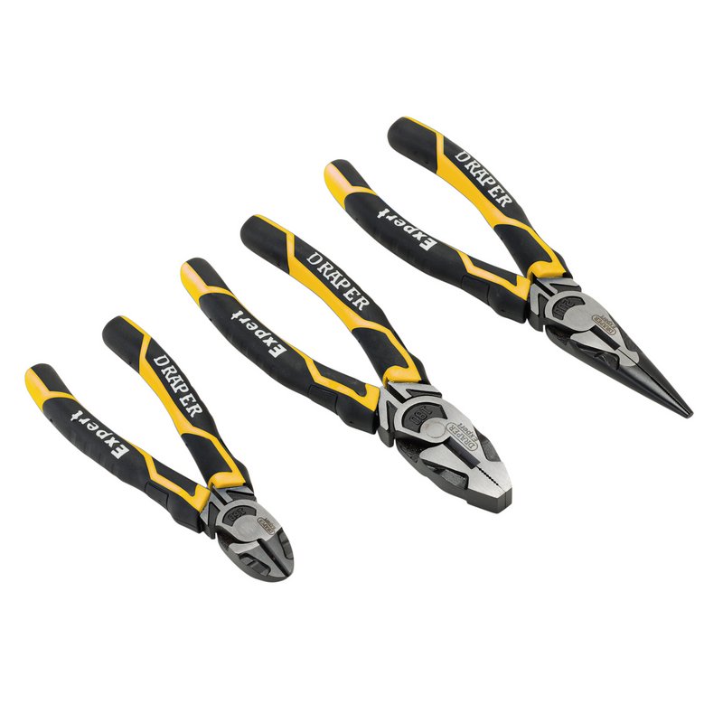 Draper Expert High Leverage Plier Set, Yellow (3 Piece) DRA-28038