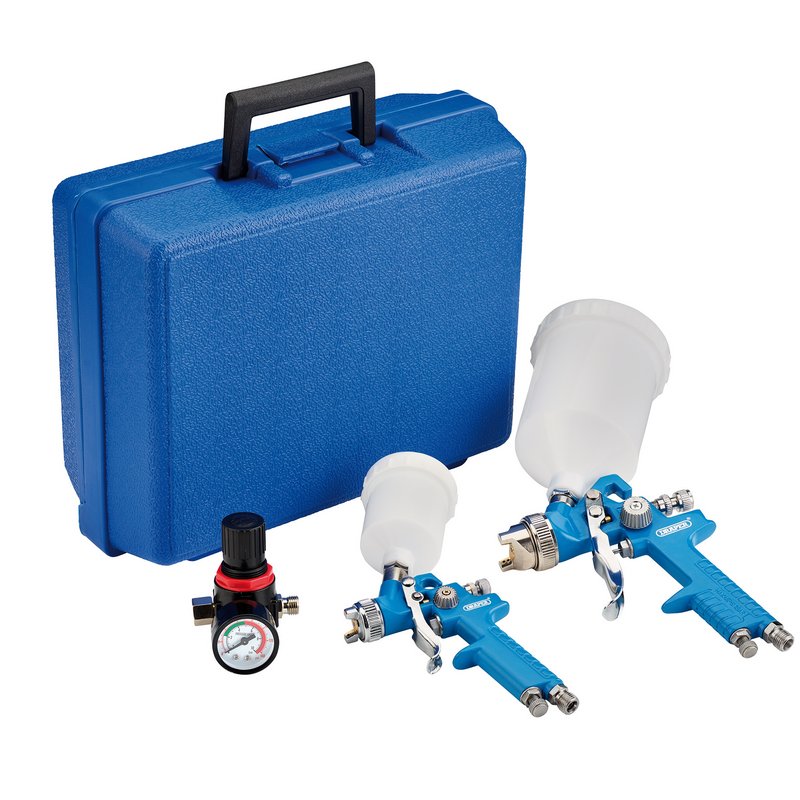 Draper HVLP Air Paint Spray Gun Kit (7 Piece) DRA-28374