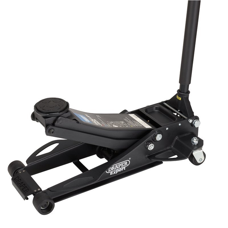 Draper Expert Professional Low Profile Fast Lift Garage Trolley Jack, 3 Tonne, Black DRA-28464