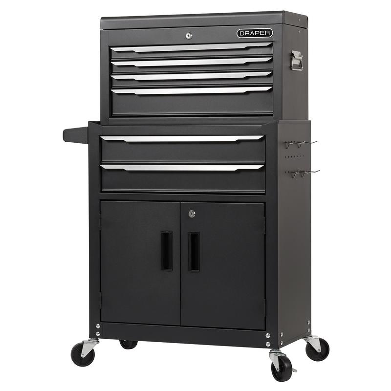 Draper Combined Roller Cabinet and Tool Chest, 6 Drawer, 24" DRA-30680