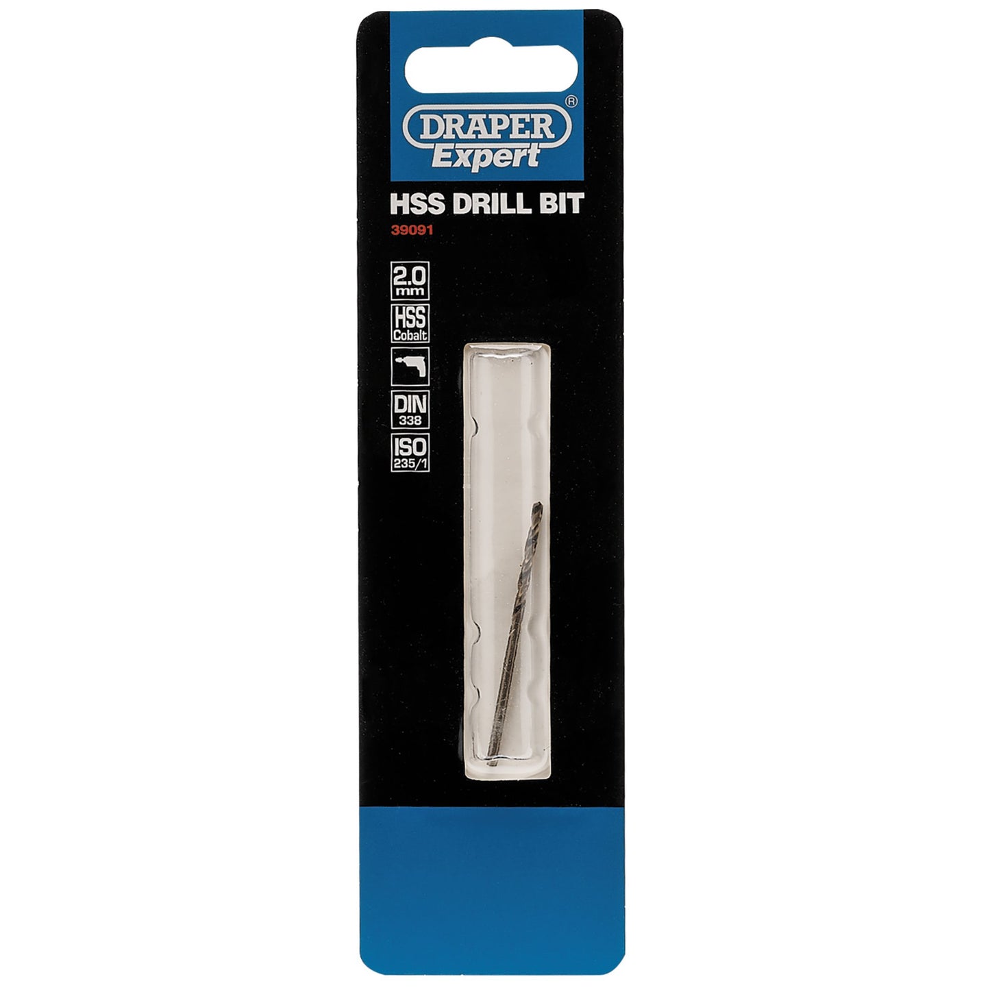 Draper HSS Cobalt Drill Bit, 2.0mm DRA-39091