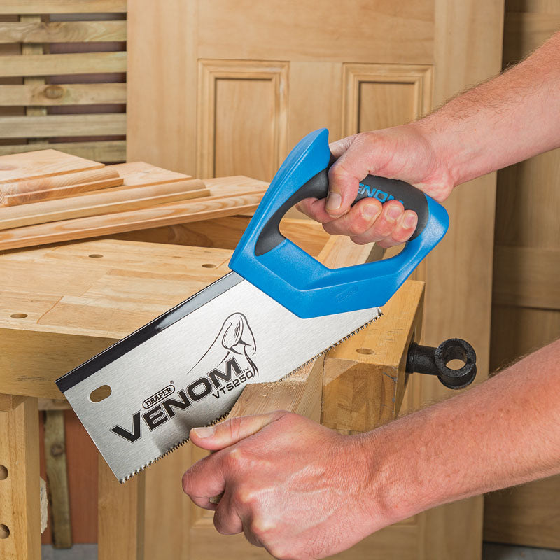 Draper Venom® Double Ground Tenon Saw, 250mm, 11tpi/12ppi DRA-82199