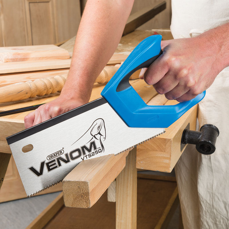 Draper Venom® Double Ground Tenon Saw, 250mm, 11tpi/12ppi DRA-82199