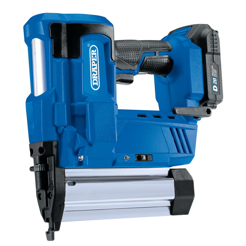 Draper D20 20V Nailer/Stapler, 1 x 2.0Ah Battery, 1 x Charger DRA-00646