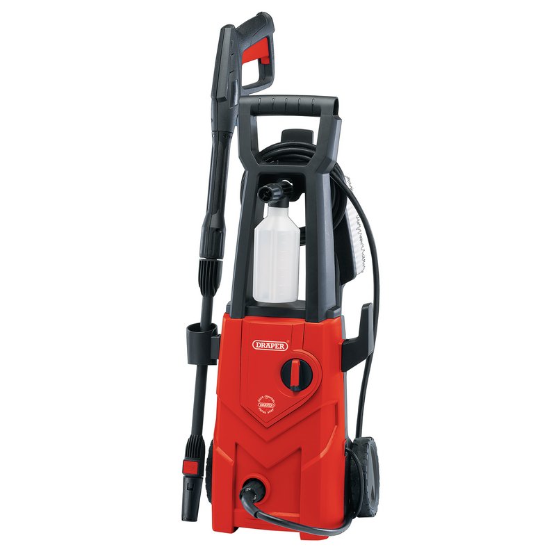 Draper 230V Pressure Washer, 1,600W, 135Bar, Red DRA-00786