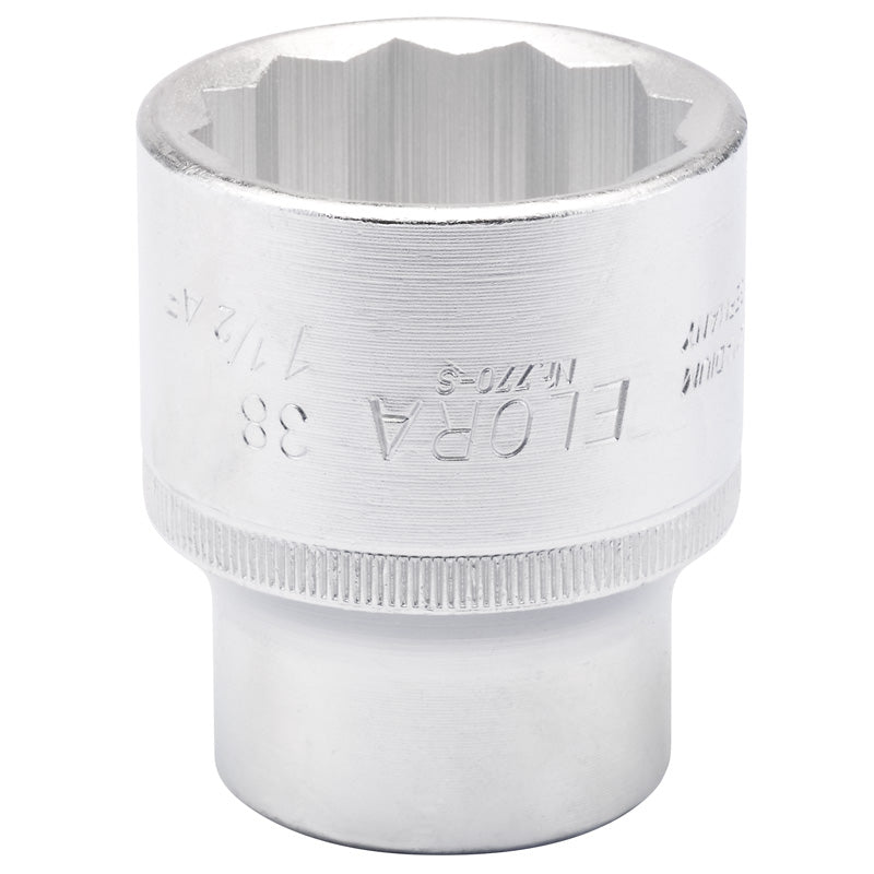 Elora Bi-Hexagon Socket, 38mm-1.1/2" 3/4" Sq. Dr. DRA-00814