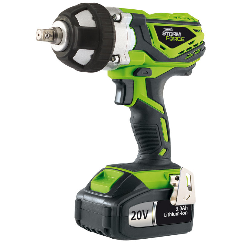 Draper Storm Force® ; 20V Cordless Impact Wrench, 1/2" Sq. Dr., 1 x 3.0Ah Battery DRA-01031