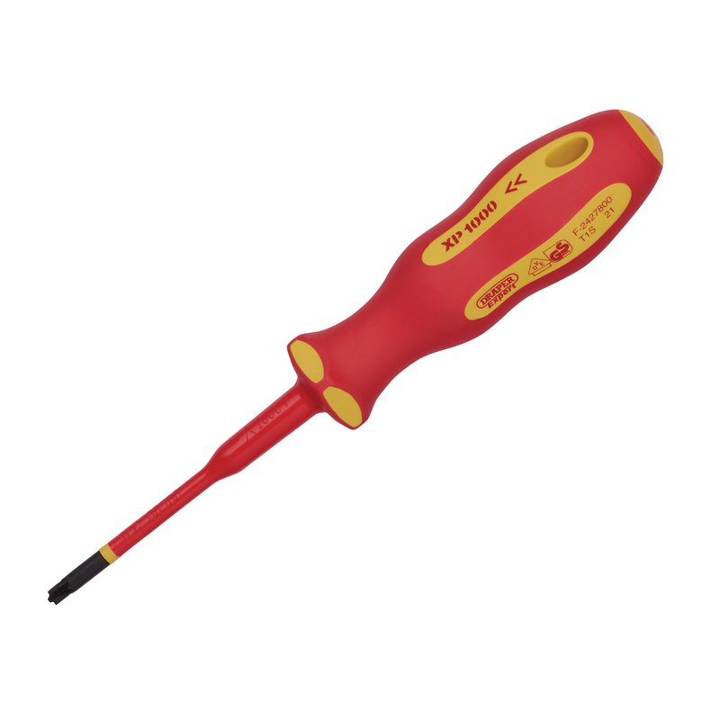 Draper XP1000 VDE Slimline PZ/SL Type Screwdriver, No.1 x 80mm DRA-02254