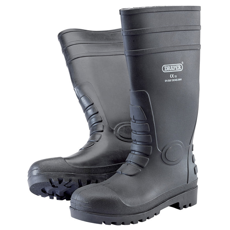 Draper Safety Wellington Boots, Size 8, S5 DRA-02698