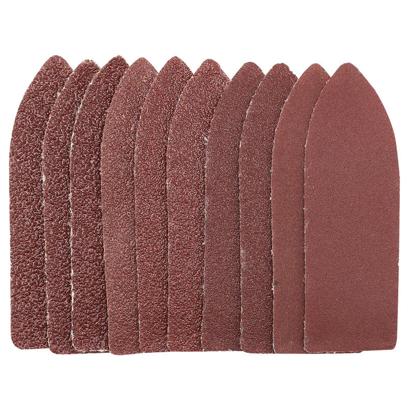 Draper Assorted Grit Hook and Loop Finger Sheets, 67 x 67 x 22mm (Pack of 10) DRA-02930