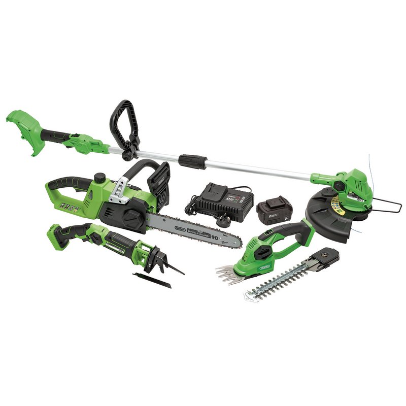 Draper D20 20V & 40V Master Cordless Power Tool Garden Kit DRA-04453