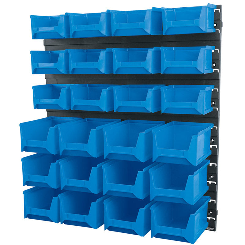 Draper 24 Bin Wall Storage Unit, Small/Medium Bins DRA-06798