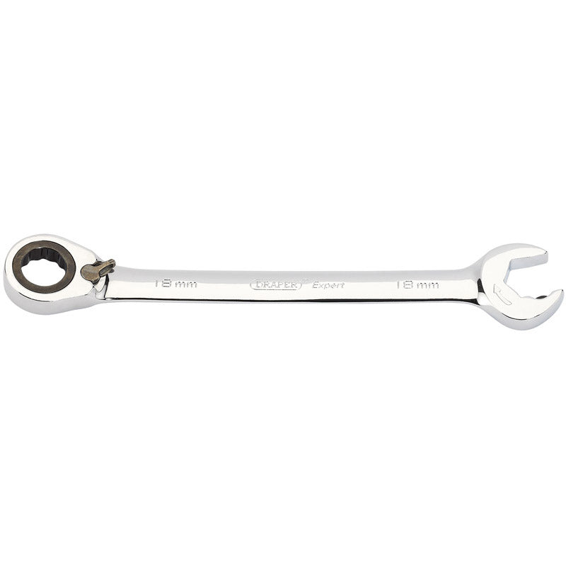 Draper Expert 18mm Draper Expert Hi-Torq® ; Metric Reversible Ratcheting Open End/Combination Spanner DRA-06850