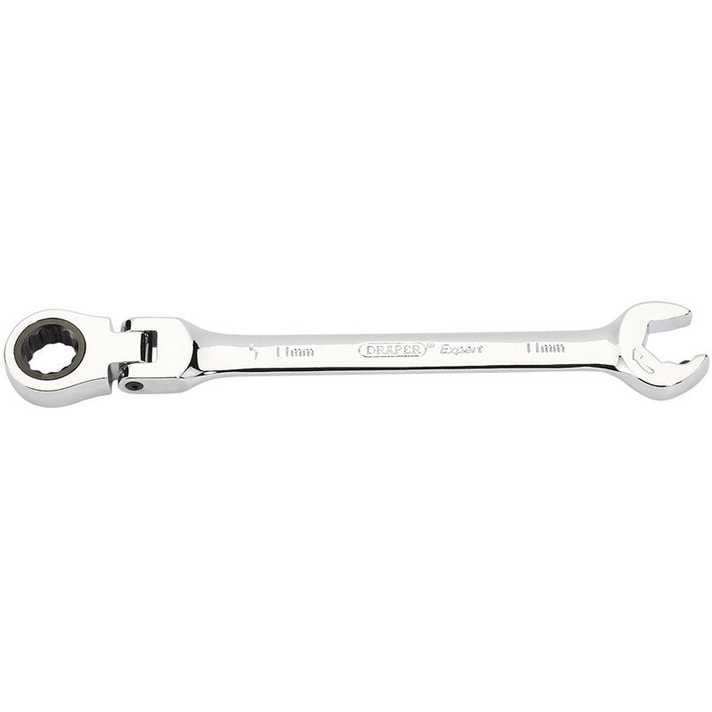 Draper Metric Combination Spanner with Flexible Head and Double Ratcheting Features (11mm) DRA-06855