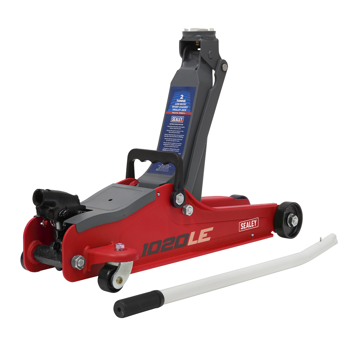 Sealey 2tonne Low Entry Short Chassis Trolley Jack 1020LE