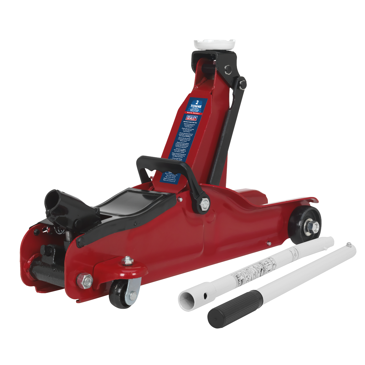Sealey 2tonne Low Entry Short Chassis Trolley Jack 1050CXLE