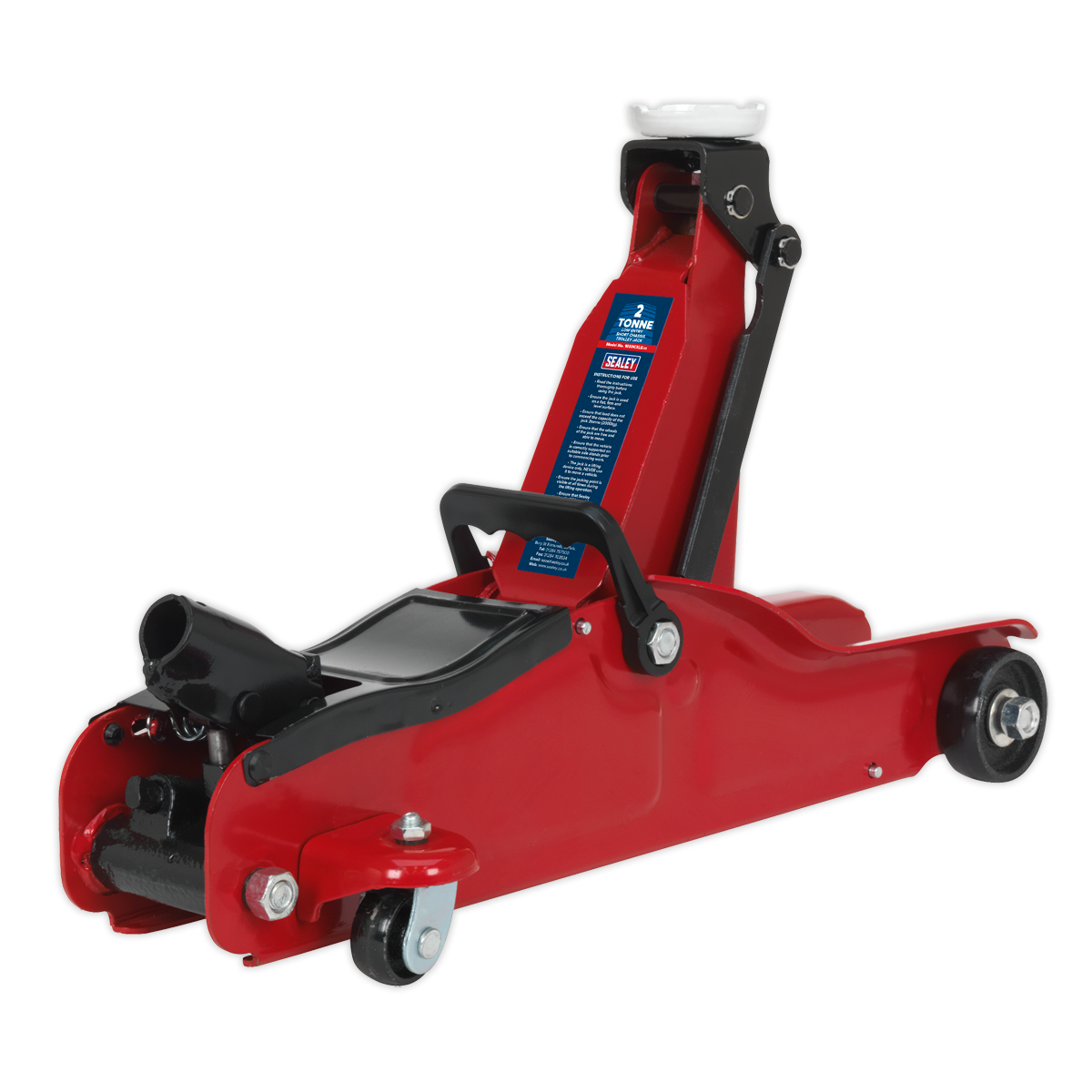 Sealey 2tonne Low Entry Short Chassis Trolley Jack 1050CXLE