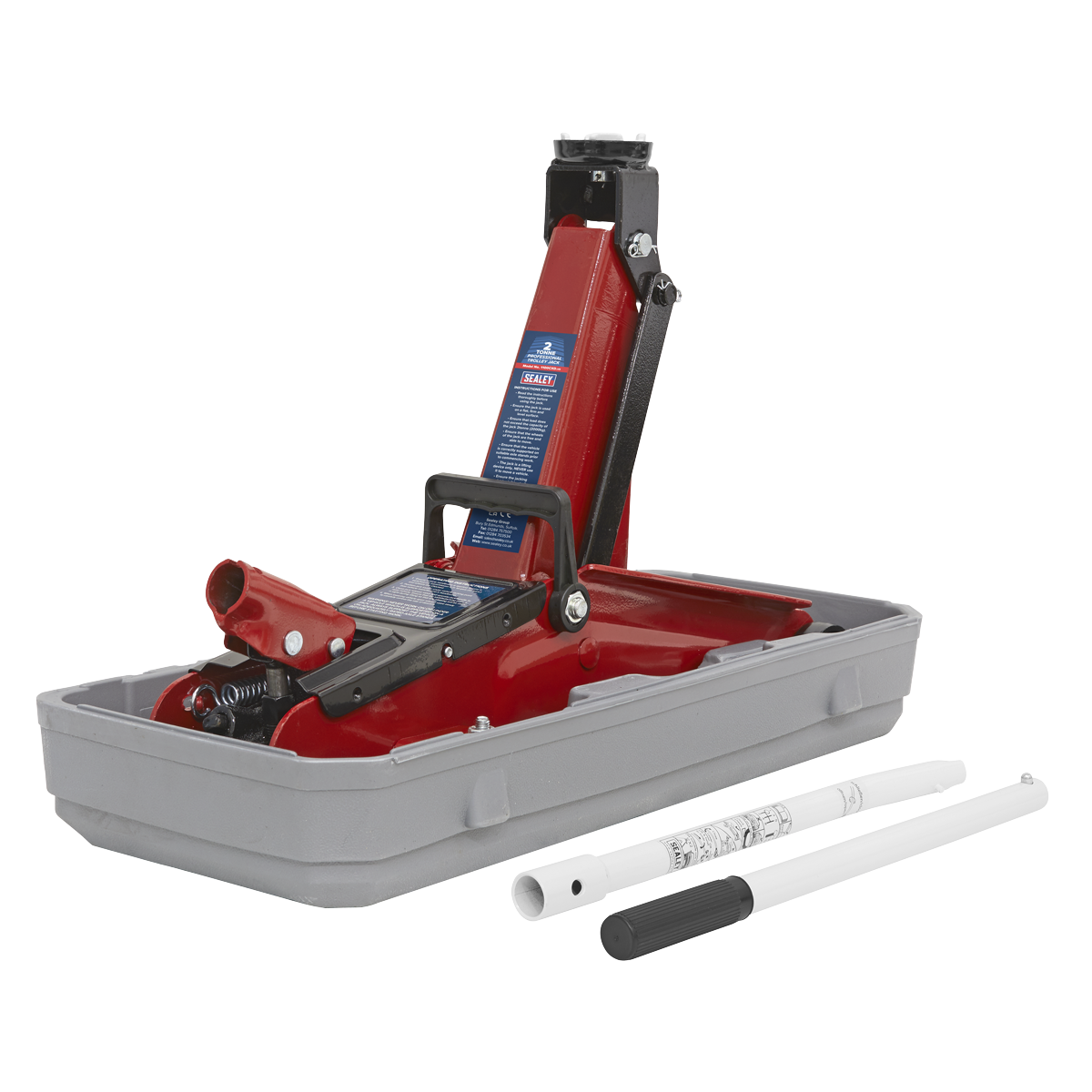 Sealey 2tonne Short Chassis Trolley Jack with Storage Case 1100CXD