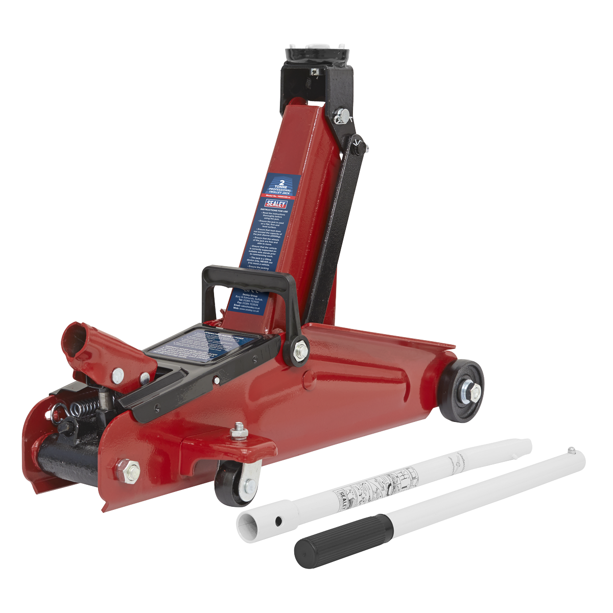 Sealey 2tonne Short Chassis Trolley Jack with Storage Case 1100CXD
